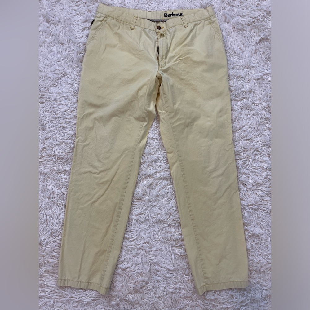 Barbour Men’s Light Yellow Chino Pants